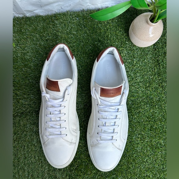 To boot New York Carlin Sneaker white Tan /Leather size 12 gently worn - Picture 6 of 16